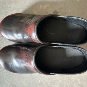 Sanita Black Slip-On Loafers with Polished Finish